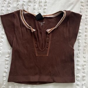 Urban Outfitters brown crop top